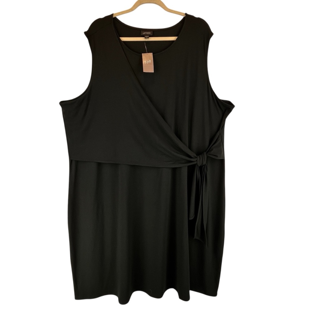 NEW J. Jill Wearever Tie-Waist Soft Jersey Dress Black Sz 4X NWT - Picture 6 of 13